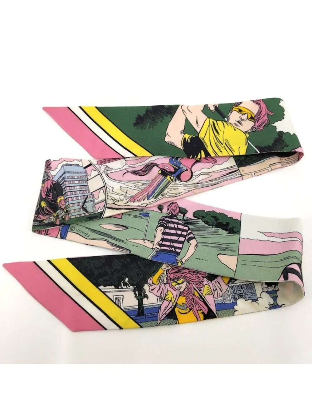 Hermes Twilly Scarf Silk 100% Multicolor